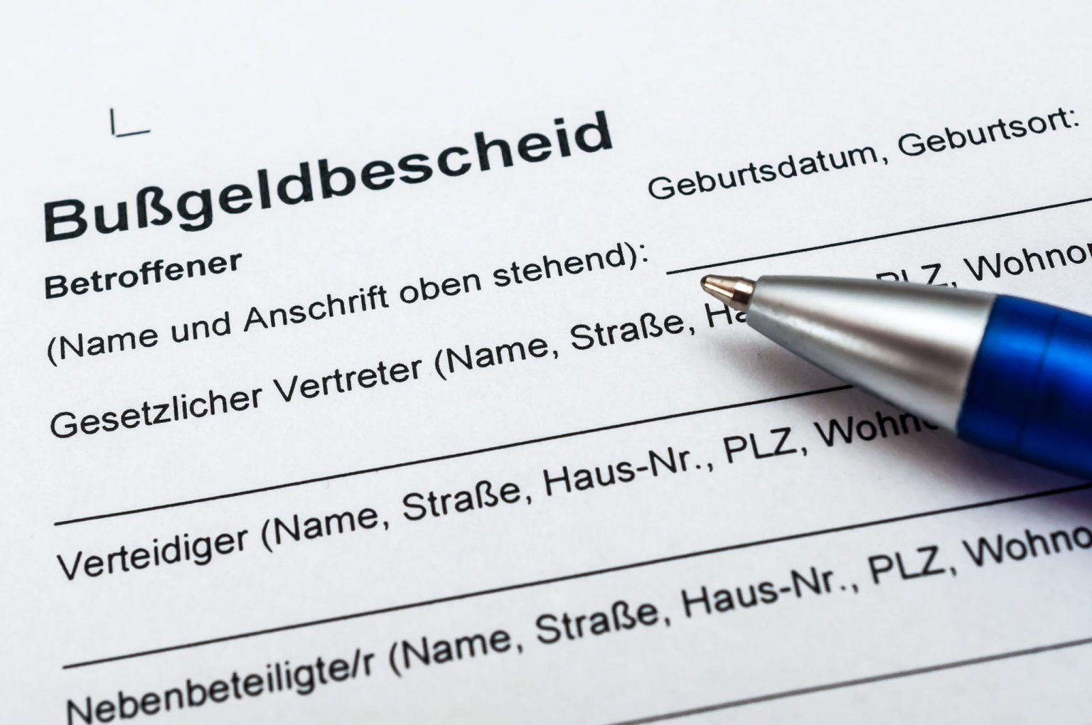Bußgeldbescheid online prüfen Bußgeld & Punkte vermeiden
