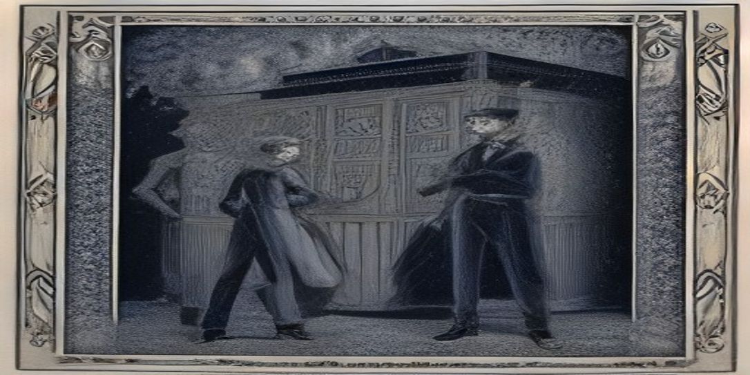 Historische Lithografie im Stil der 1920er Jahre: Ein Spieltisch mit Roulette-Kessel und ein Richterhammer symbolisieren die Urteile gegen illegale Online-Casinos.