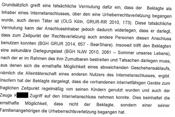 Freund der Tochter gilt als Familienangehöriger. WVG Medien GmbH mahnt Anschlussinhaber ab. Nehmen Sie unsere kostenlose Erstberatung in Anspruch. Rechtsanwälte VON RUEDEN, info@rueden.de, www.rueden.de